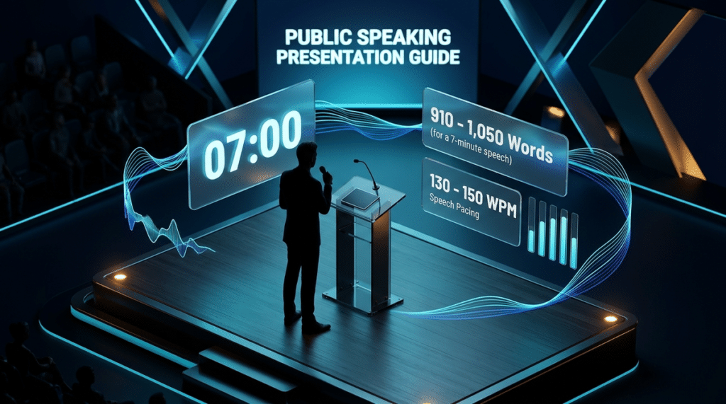 How Many Words Is a 7-Minute Speech Pacing Matrix and Script Calculator